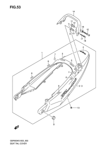 GSF650 (ABS) Обтекатель сидения