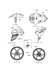 ZR800 Decals(Orange)