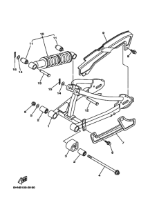 TT-R90 Задний рычаг и подвеска