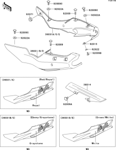 ZX600 Side covers / chain cover(zx600-f2)