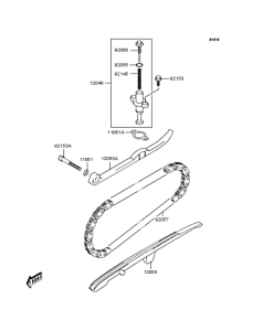 SC250 カムチェーン / テンシヨナ