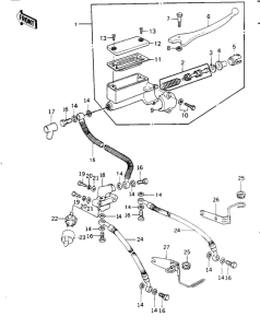 KZ1000 Передний тормозной цилиндр