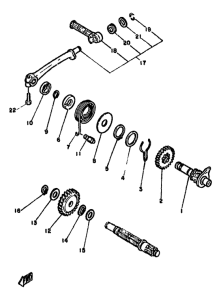 YZ50H Кик стартер