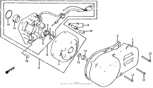 XL100S Left crankcase cover + alternator