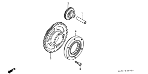 CBR1100XX Муфта стартера