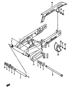 DR750 Маятник задний