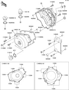 EL250 Крышки двигателя