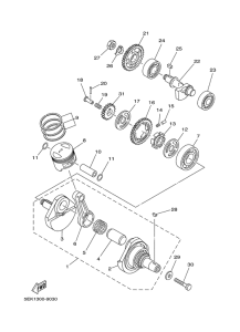 TW125 Ciguenal & piston