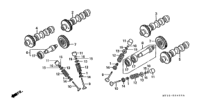 ST1100 Распред вал / клапана