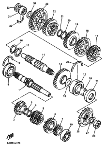 YZF600R YZF600RP Трансмиссия