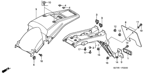 XR400R Заднее крыло