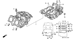 VFR750R Картер в сборе