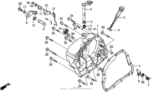 XR200R Крышка картера правая