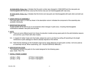 UX125 Catalog preface