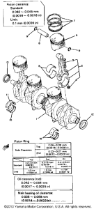 XS1100E Коленвал и поршни