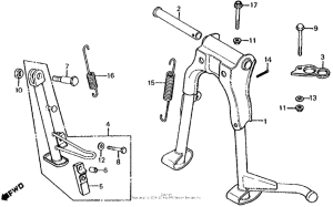 CX500 Подножка