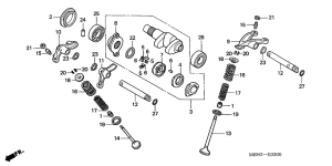 XR650R Распред вал / клапана
