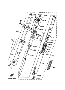 TY250Z TY250 Вилка передней оси