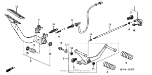 VTX1800R Педали