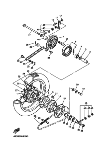 PW80 Rear wheel complete assy