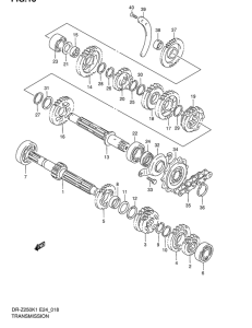 DR-Z250 Трансмиссия