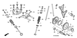 XR125 Распред вал / клапана