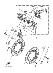 XV1700AT XV17ATS Передний суппорт