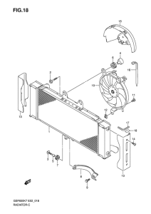 GSF650 Радиатор