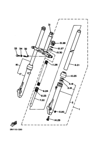 PW80 PW80M Вилка передней оси