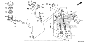 VFR1200F (DCT) Задний тормозной цилиндр