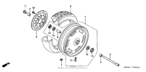 VTX1300R Front wheel (vtx1300r)