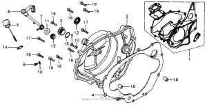 MT125 Крышка картера правая