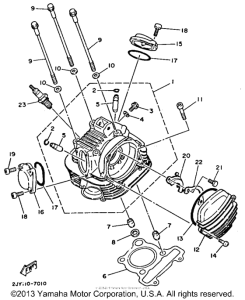 TW200T Головка цилиндров