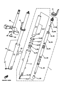 TRX850 Вилка передней оси