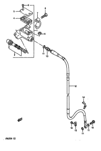 RM250 Передний тормозной цилиндр