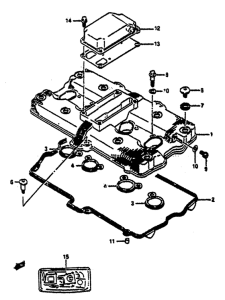 GSX-R1100 Крышка головки цилиндров
