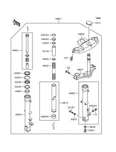 ZX400 Передняя вилка