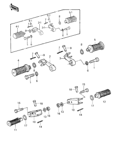 KZ550 Подножки