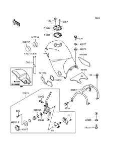 KLE400 Топливный бак