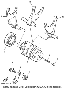 YZ400FL Копирный вал