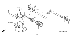 CR125R Вилка переключения передач