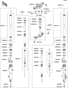 EX250 Передняя вилка