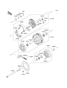 EJ650 Заднее колесо и цепь
