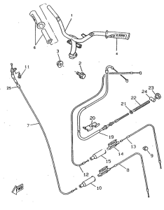CW50RSP Steering handle. cable