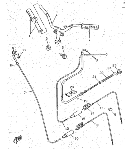 CW50RS Manubrio . cable