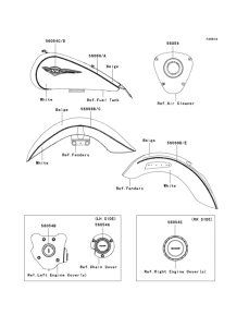 VN1700 Decals(beige / white)(e9fa)