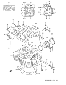 DR650 Головка цилиндров