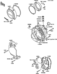 ZX600 Крышки двигателя