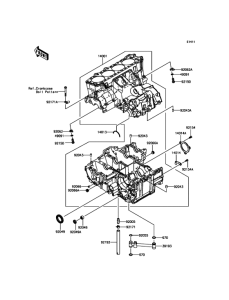 ZX1400 Картер двигателя