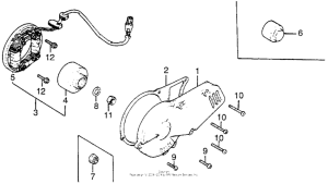 CR125 Left crankcase cover + alternator